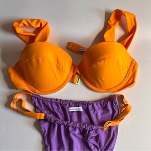 Weworewhat orange bikini top